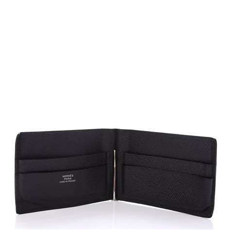 hermes wallet black|hermes money clip wallet.